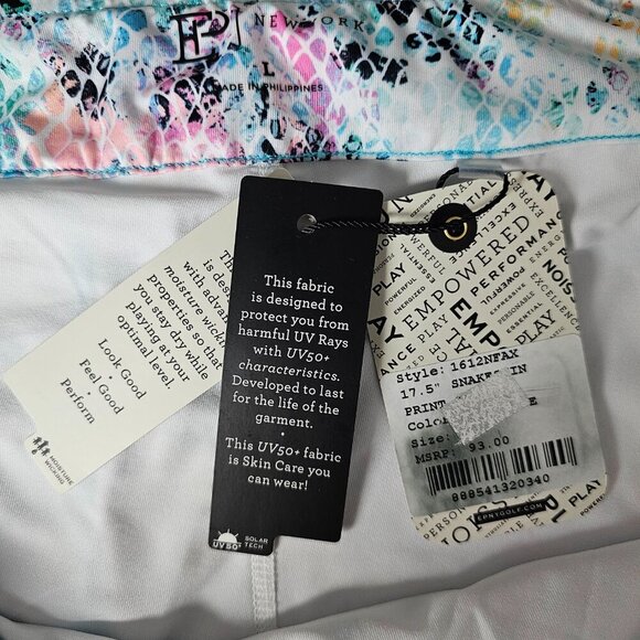 EPNY New Women's Mermaid Printed Multi Color Mesh Hem Active Skort Skirt - Picture 8 of 9